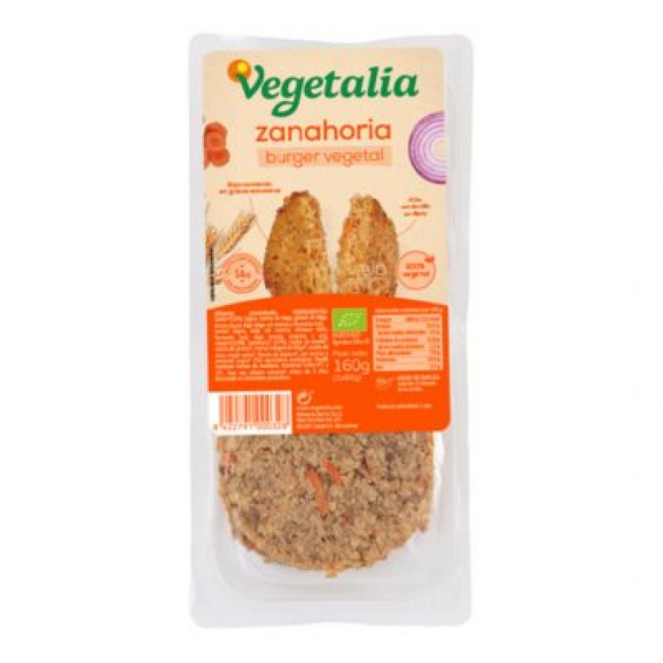 Vegeburguer de Seitán y Zanahoria 160gr Vegetalia