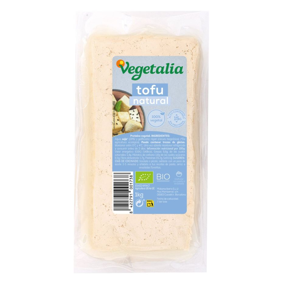 Tofu fresco en barra 1kg Vegetalia