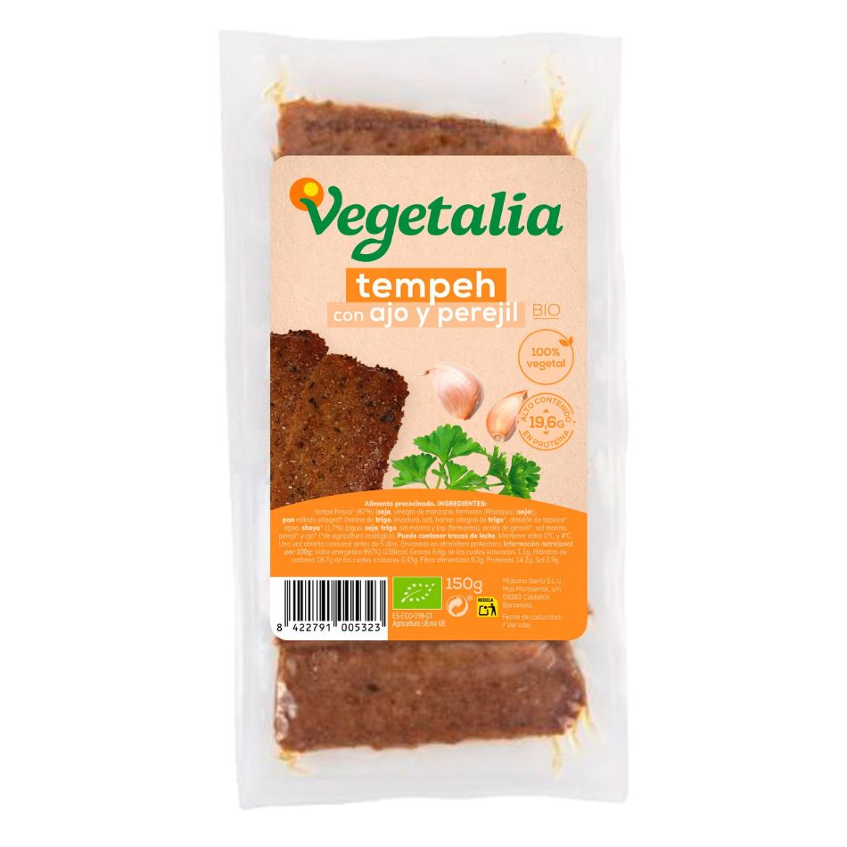 Tempeh rebozado con Ajo y Perejil 150gr Vegetalia