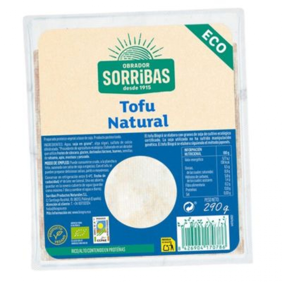 Tofu natural 290gr Obrador Sorribas