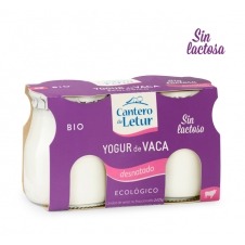 Yogur ecológico de Vaca sin Lactosa 0% M.G. 2x125gr El Cantero de Letur
