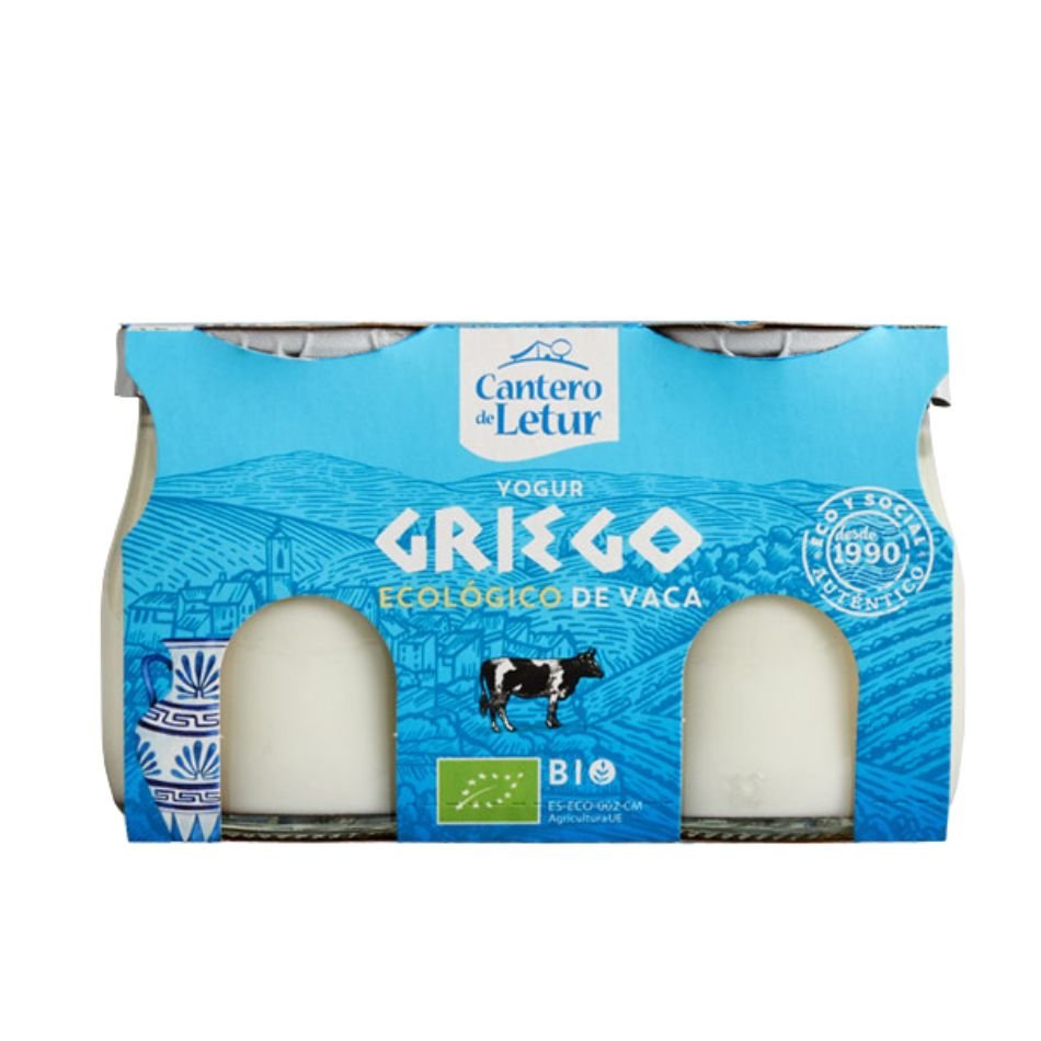 Yogur ecológico de Vaca estilo Griego 2x125gr El Cantero de Letur