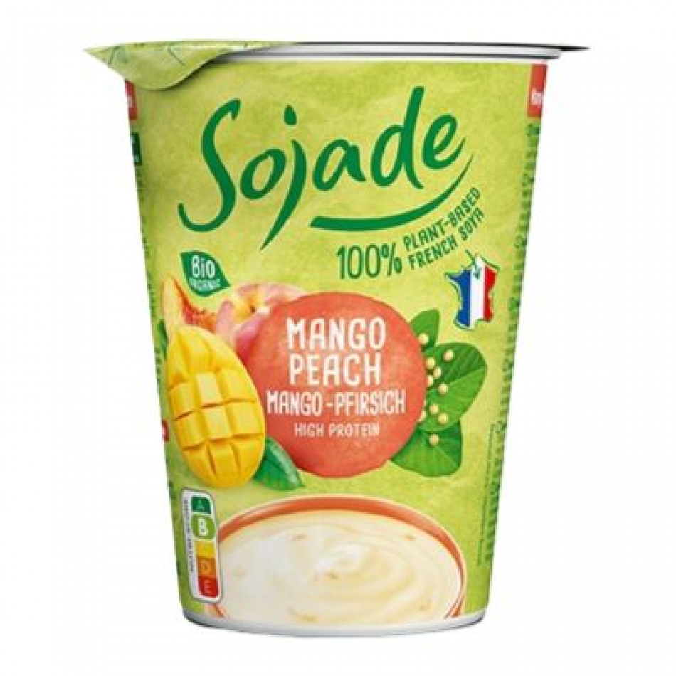 Yogur de Soja sabor Melocotón y Mango 400gr Sojade