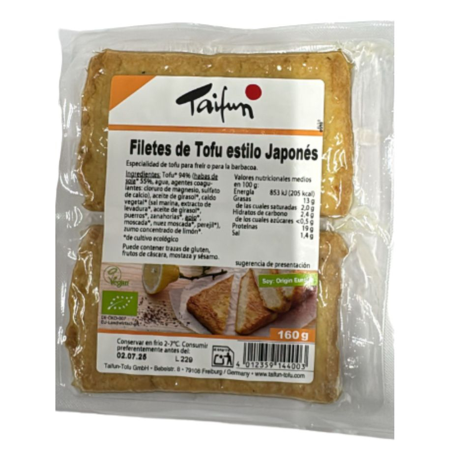 Filetes de Tofu Estilo Japonés 160gr Taifun