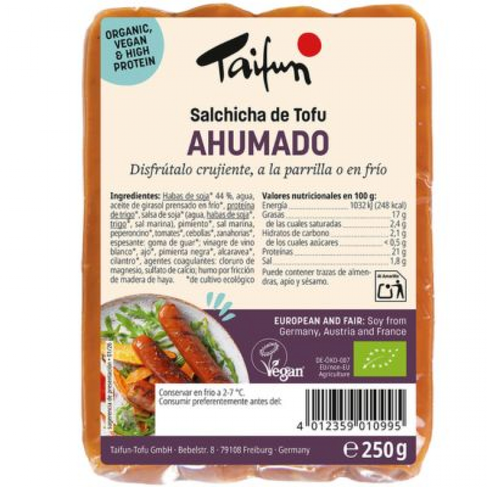 Salchicha de Tofu estilo Barbacoa 250gr Taifun