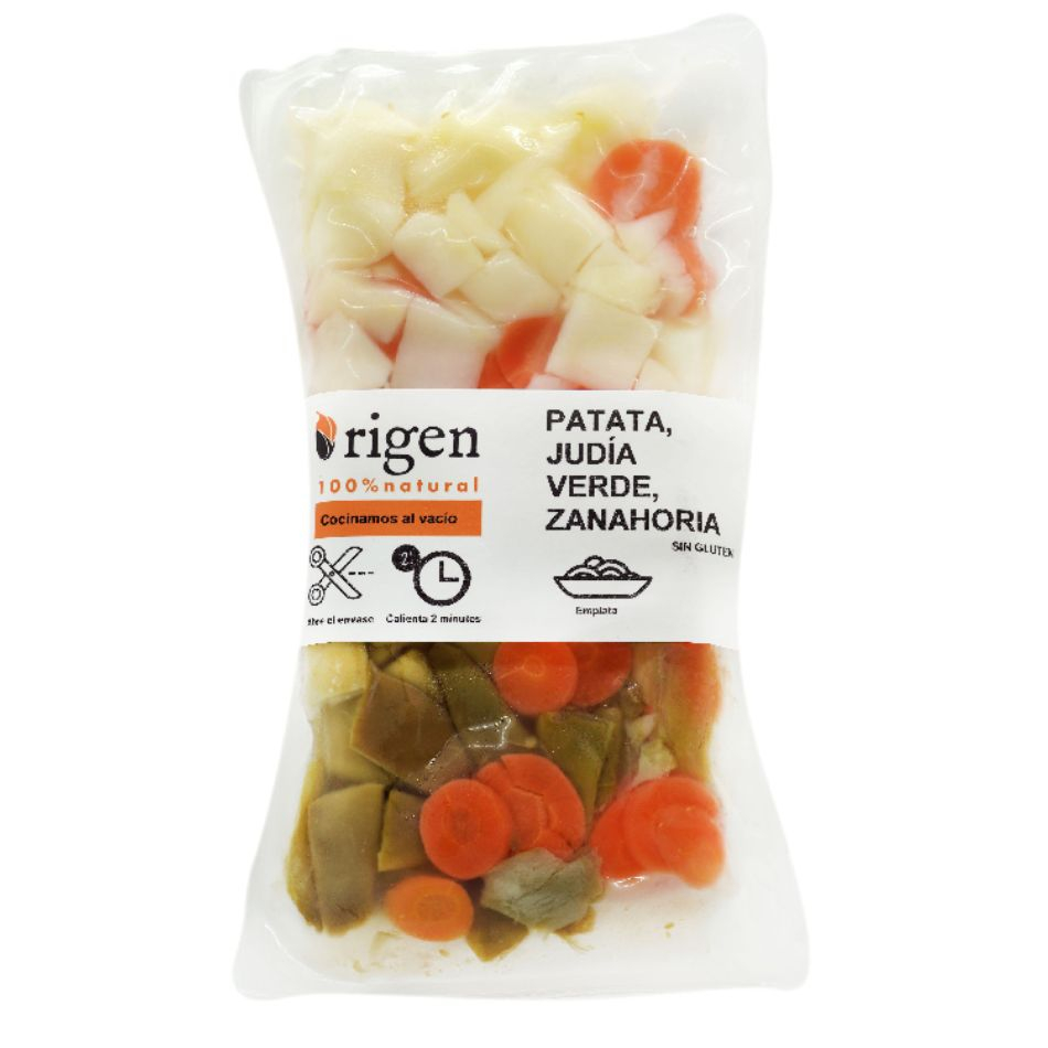 Patata, Judía verde y Zanahoria al vacío 300gr Origen