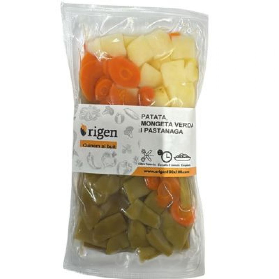 Patata, Judía verde y Zanahoria al vacío 300gr Origen