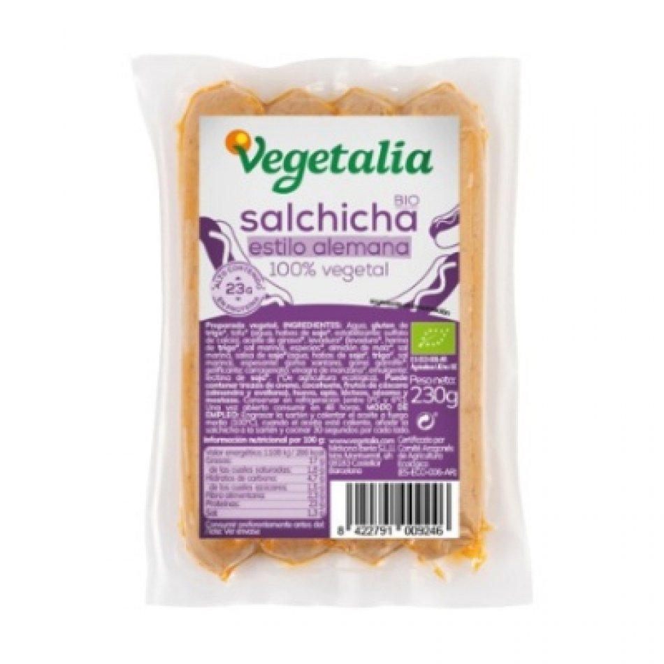 Salchicha vegetal Alemana 230gr Vegetalia