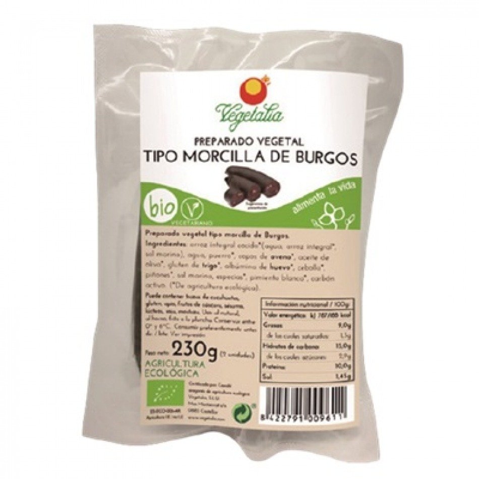 Preparado vegetal tipo Morcilla de Burgos bio 230gr Vegetalia