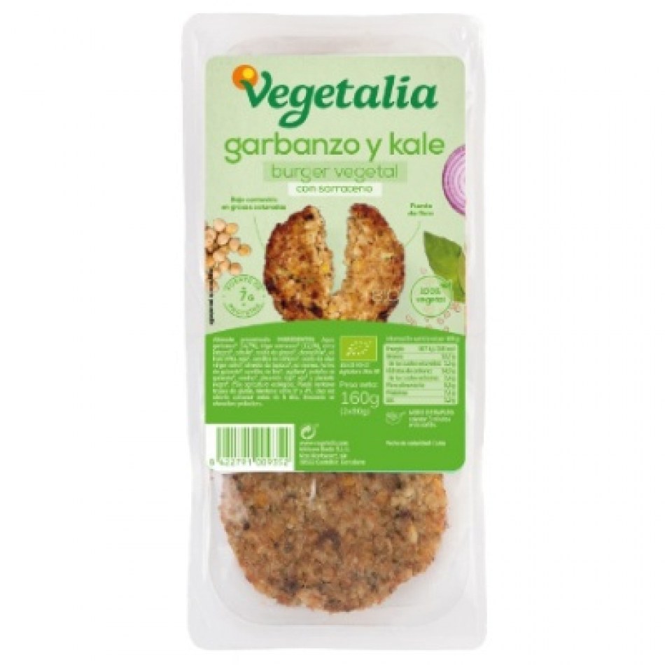 Vegeburguer de cereales Kale, Garbanzo y Sarraceno 2x80gr Vegetalia