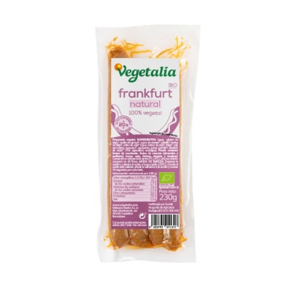 Frankfurt vegetal natural 230gr Vegetalia
