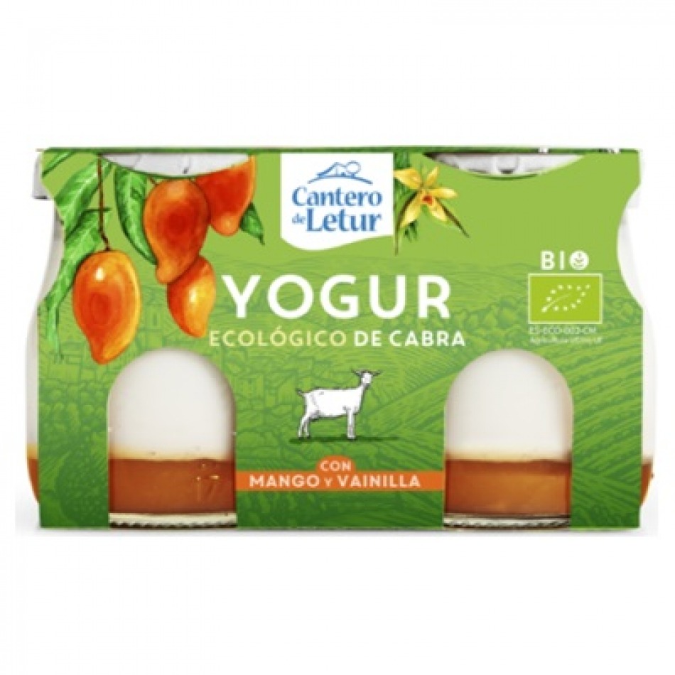 Yogur ecológico de Cabra con Mango y Vainilla 2x125gr El Cantero de Letur