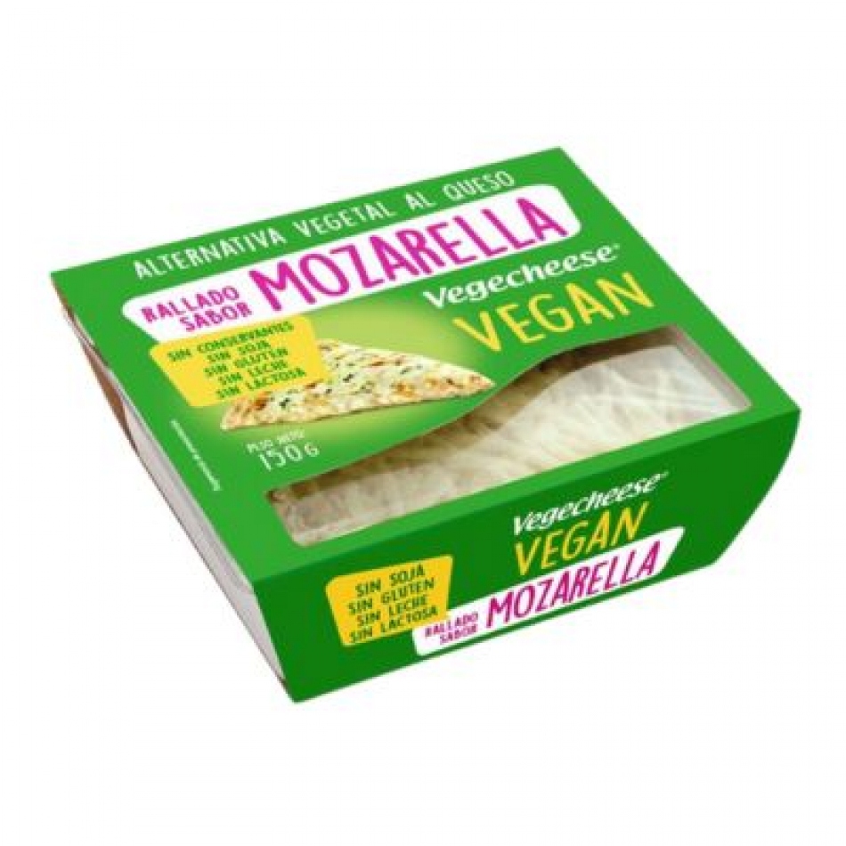 Queso vegano rallado sabor Mozzarella 150gr Vegecheese