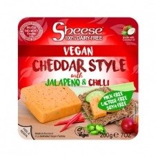 Queso cheddar con Jalapeños y Chilli 200gr Vegano Sheese
