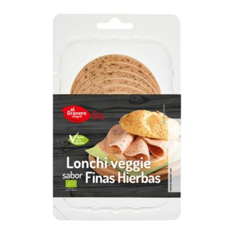 Embutido vegano en lonchas Lonchi-Veggie sabor Finas Hierbas 100gr Bio El Granero Integral