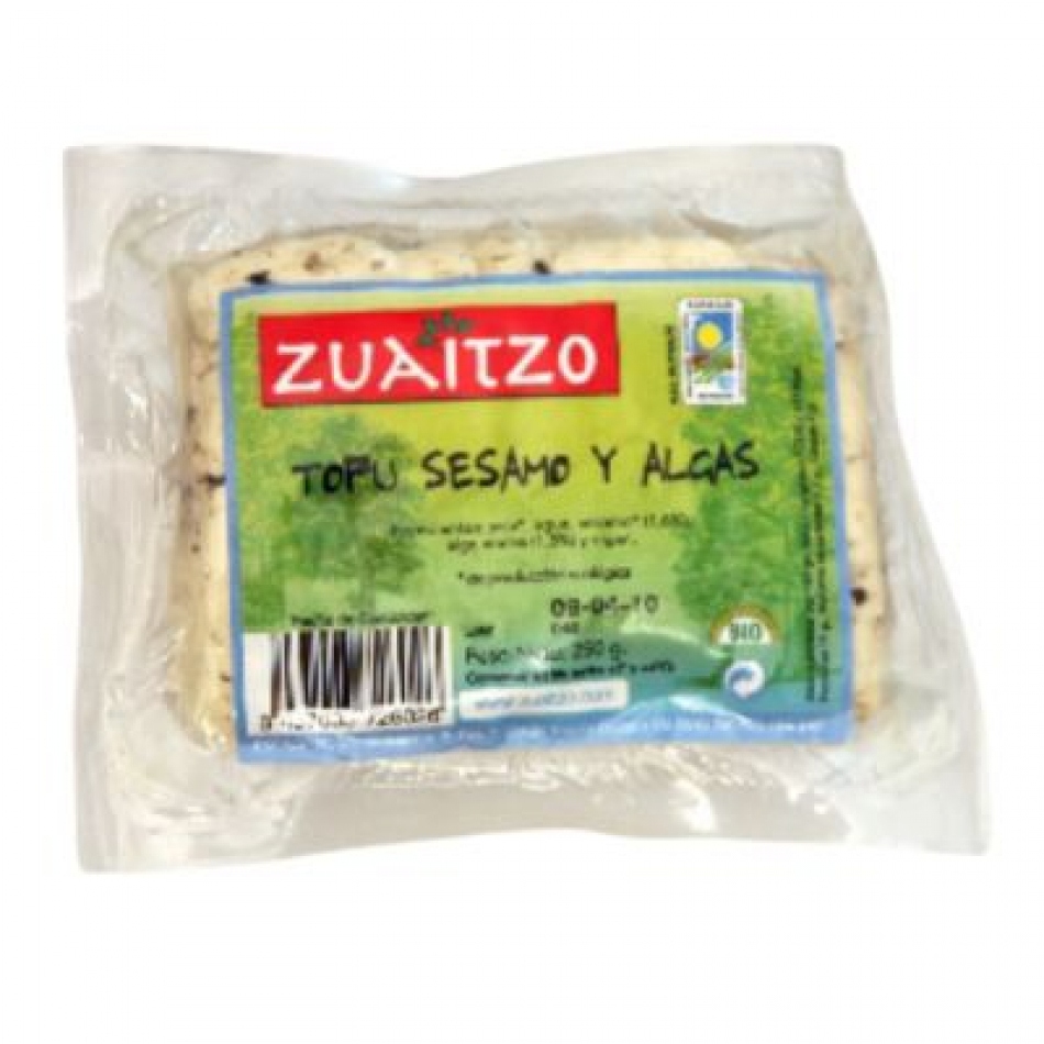 Tofu con Sésamo y Algas 250gr Zuaitzo