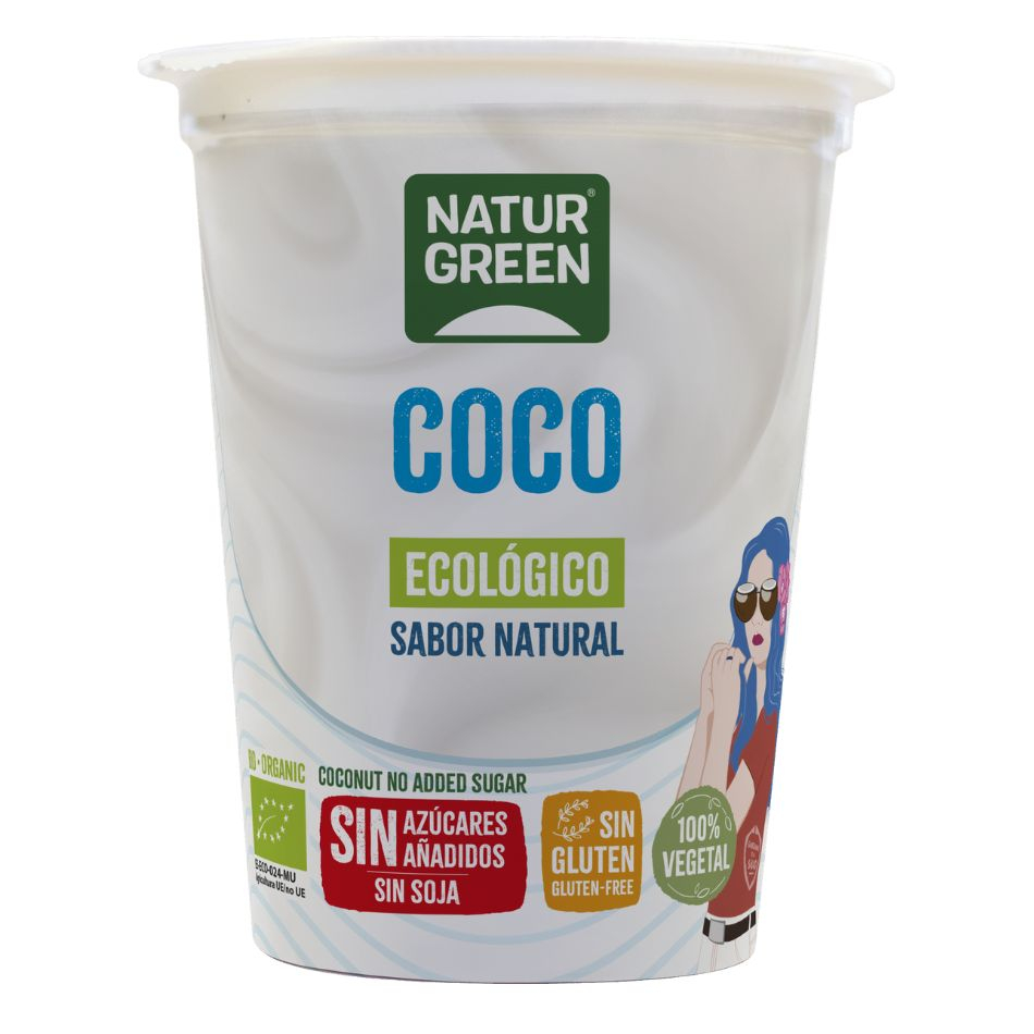 Yogur vegano de Coco Bio 400gr Naturgreen Biogurt