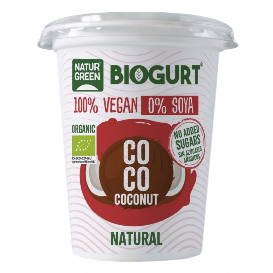 Yogur vegano de Coco Bio 400gr Naturgreen Biogurt