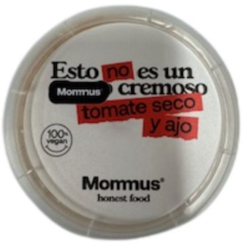 Queso vegano Cremoso sabor Tomate seco Y Ajo 200gr Mommus