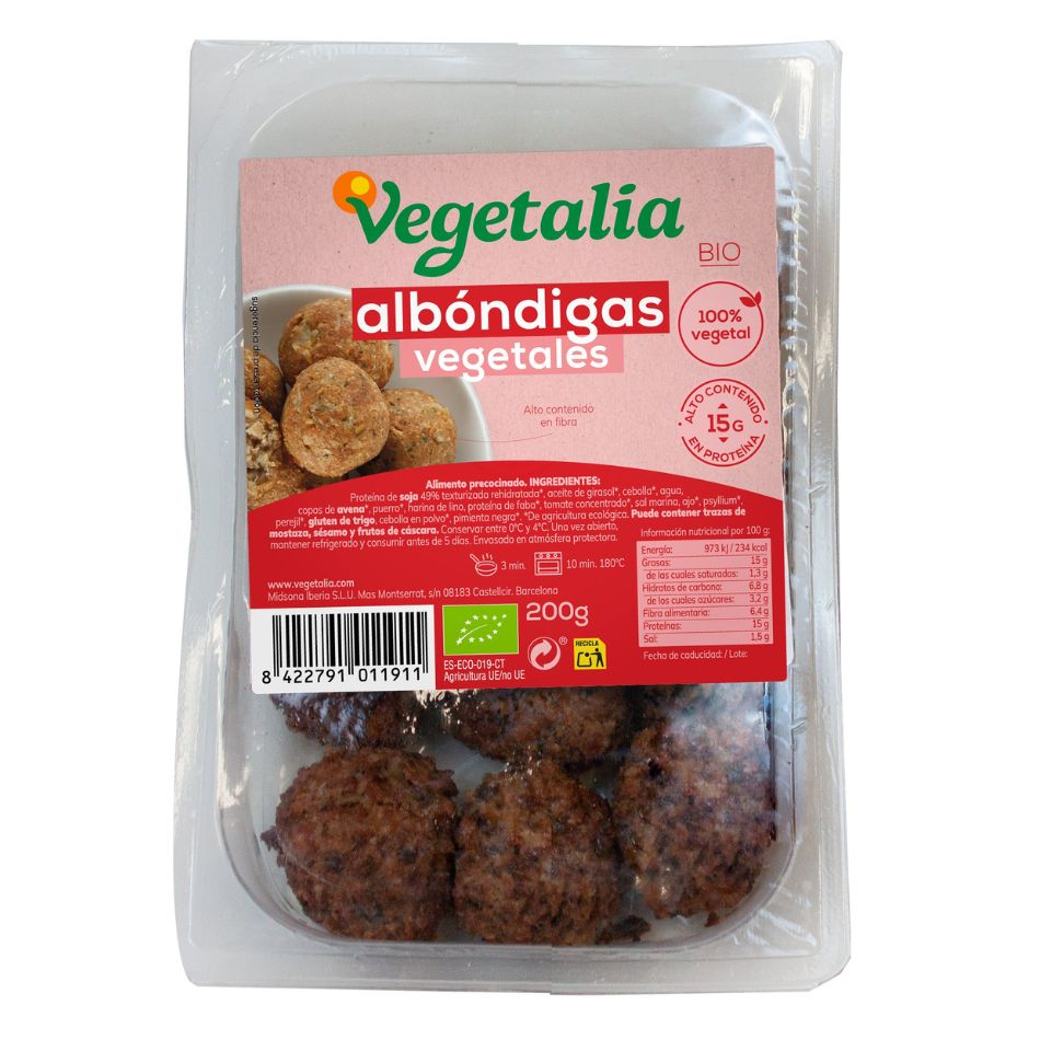 Albóndigas Vegetales Eco 200gr Vegetalia