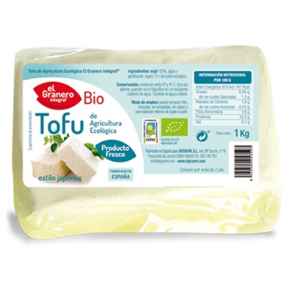 Tofu estilo japonés Bio 1kg El Granero Integral