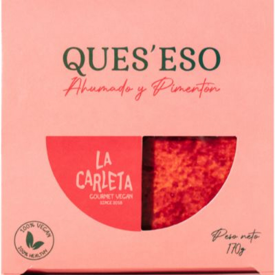 Ques' Eso vegano entero ahumado al pimenton 170gr La Carleta