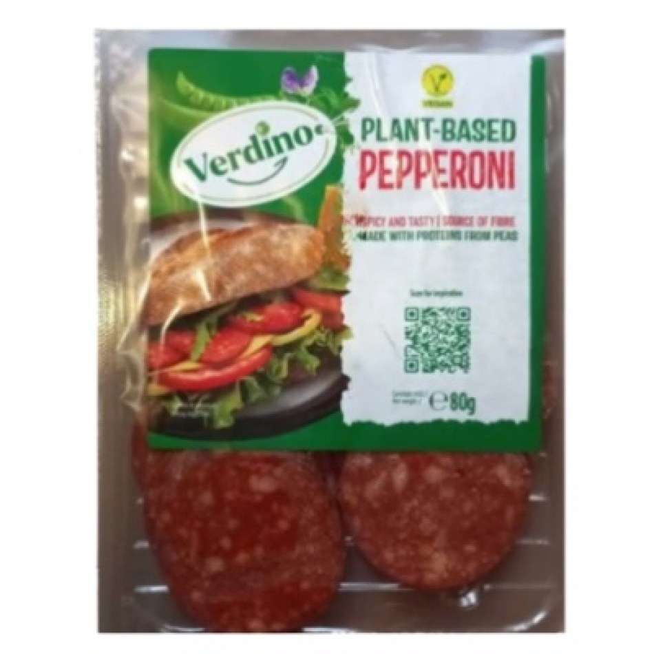 Pepperoni picante en lonchas vegano 80gr Verdino