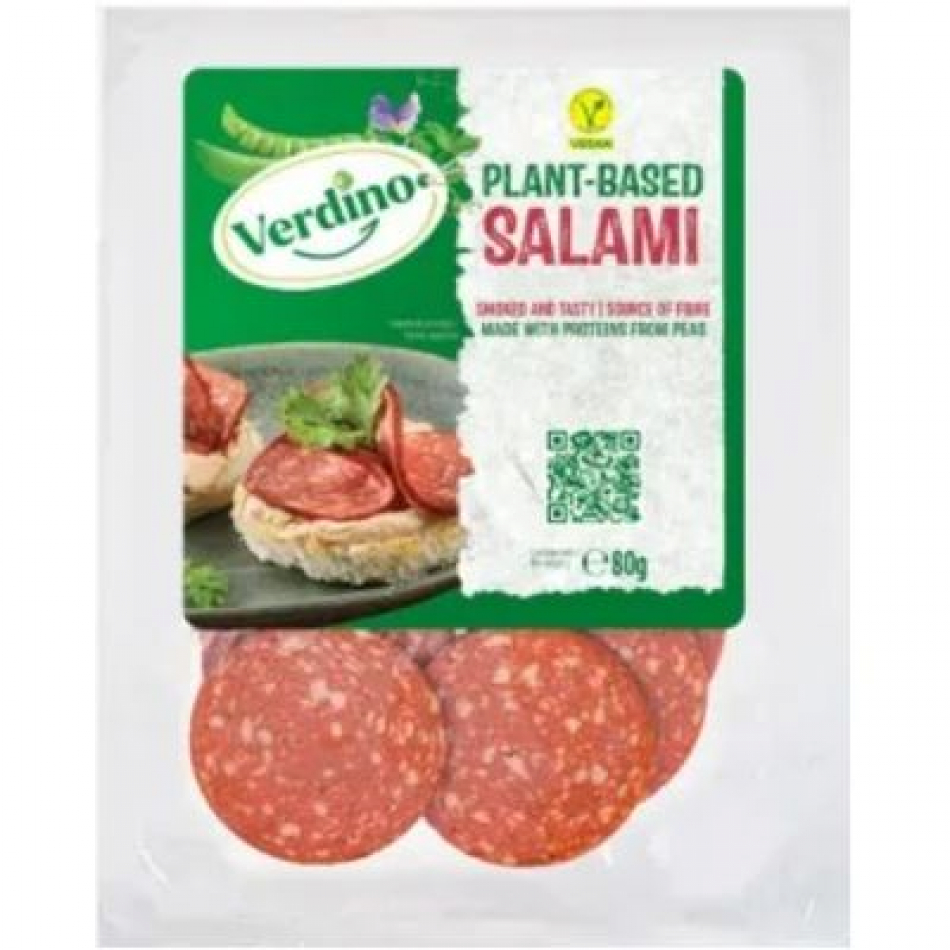 Salami en lonchas vegano ahumado 80gr Verdino