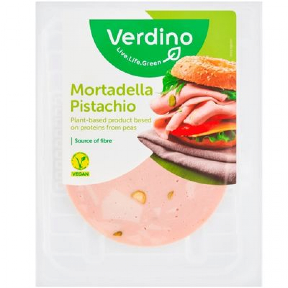 Mortadela vegana con Pistacho 80gr Verdino