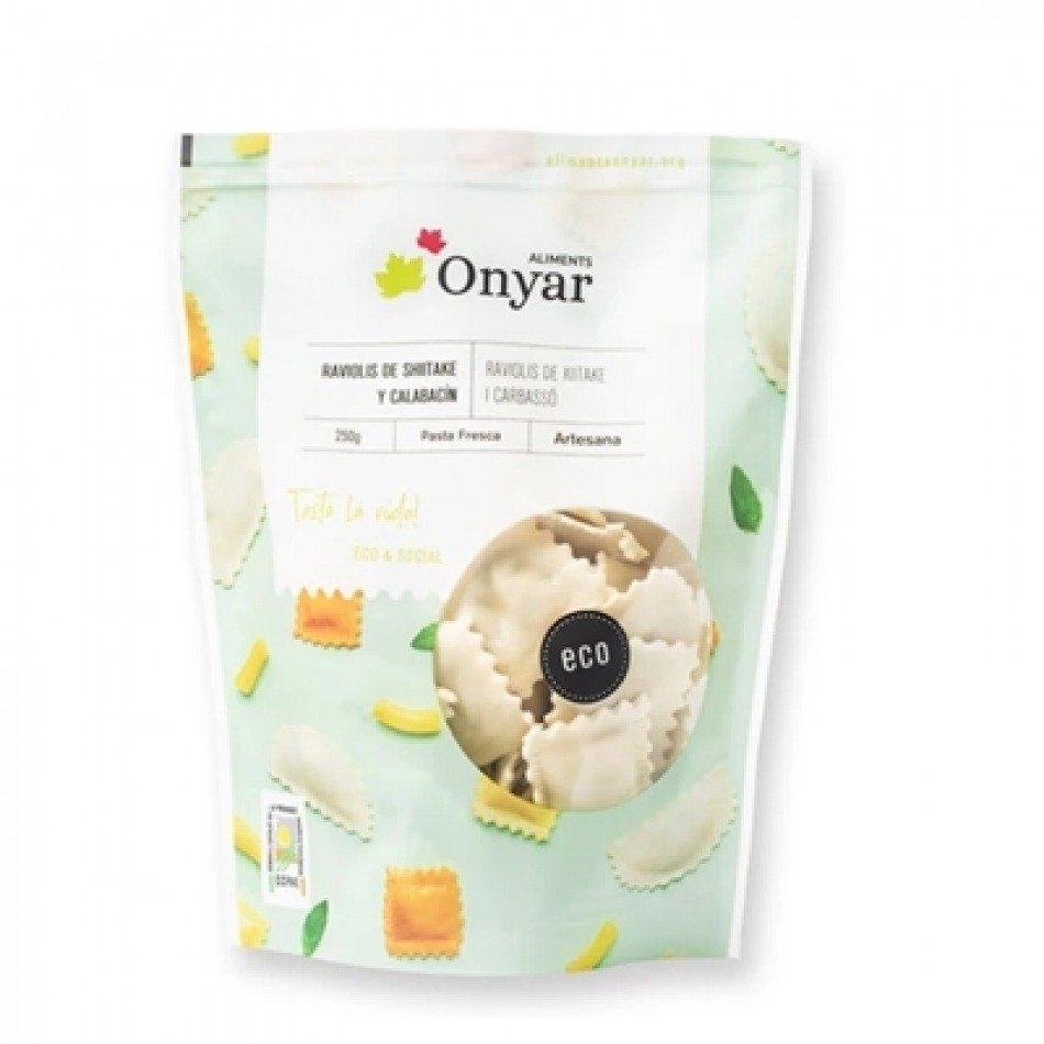 Raviolis frescos de Shiitake y Calabacin 250gr Aliments Onyar