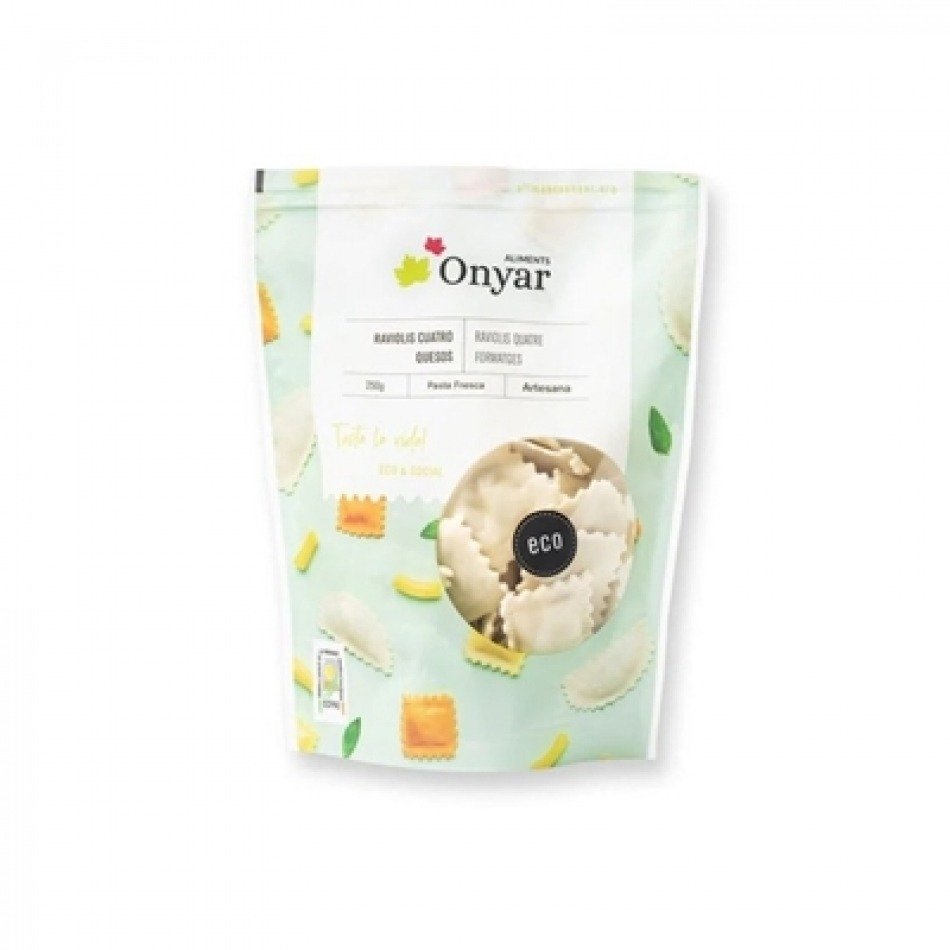 Raviolis frescos cuatro quesos 250gr Aliments Onyar