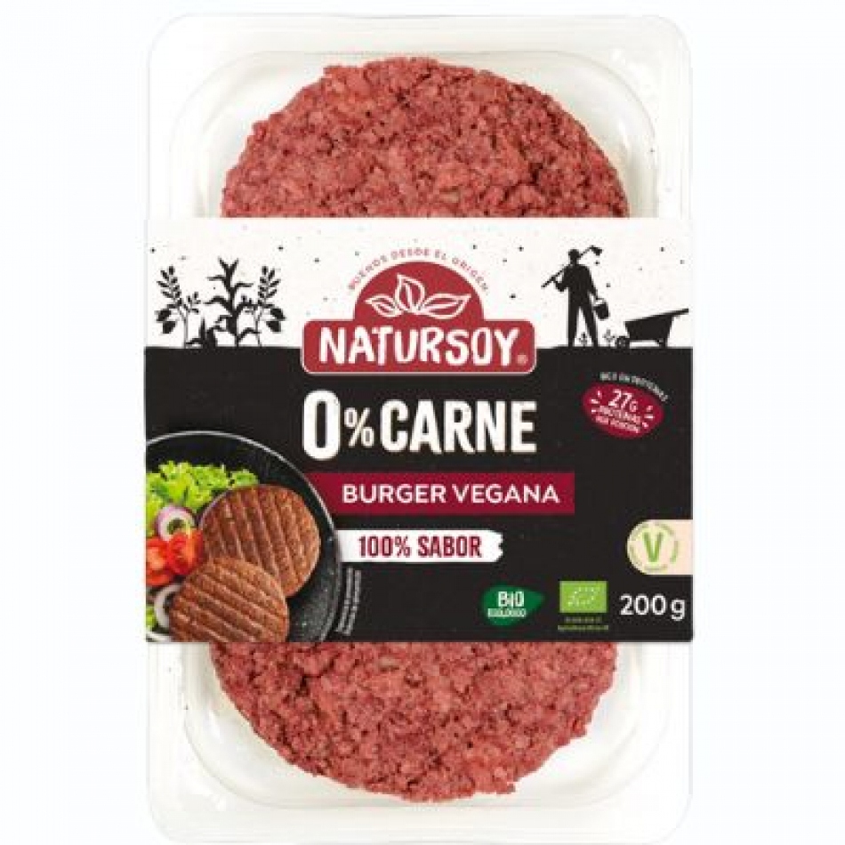 Hamburguesa Vegana 0% carne Eco 2x100gr Natursoy