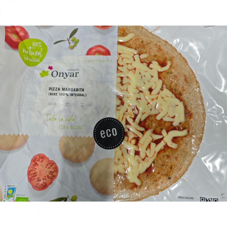 Pizza Margarita base 100% Integral Eco 340gr Aliments Onyar
