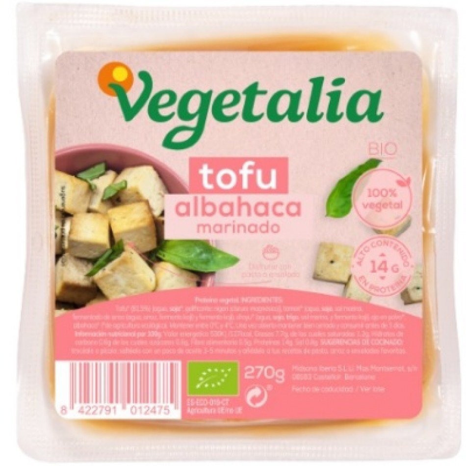 Tofu con Albahaca marinado con Tamari Eco 270gr Vegetalia