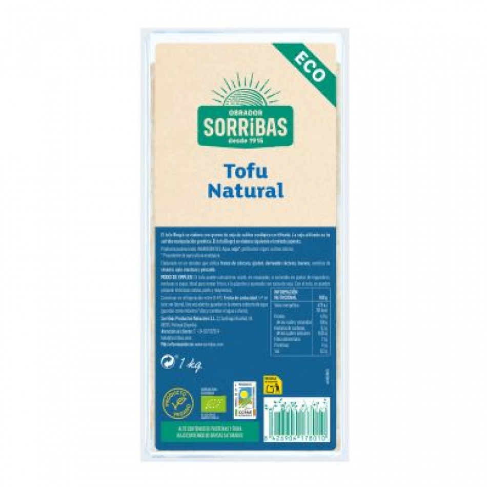 Tofu Natural Eco 1kg Obrador Sorribas