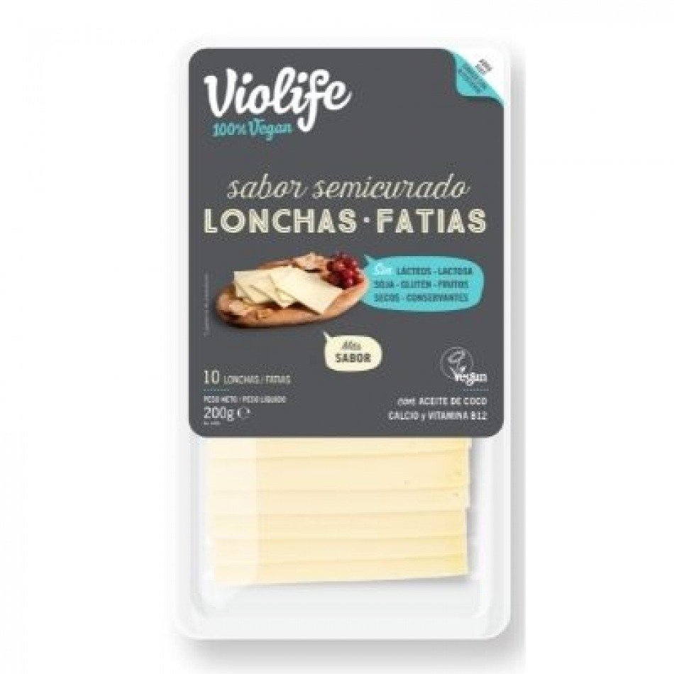 Queso vegano en Lonchas sabor Semicurado 200gr Violife