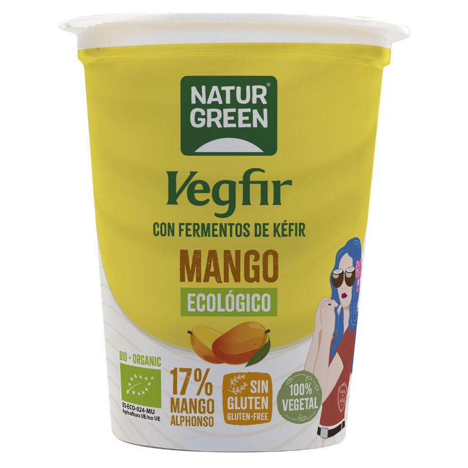 Vegfir Kefir Vegano de Coco con Mango Bio 400gr Naturgreen