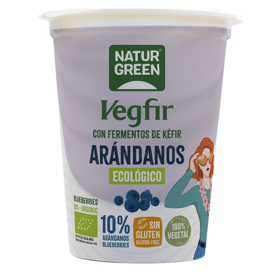 Vegfir Kefir Vegano de Almendras con Arándanos 400gr Naturgreen