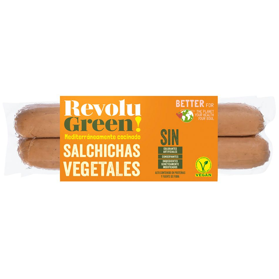 Salchichas Veganas Vegetales 170gr Revolu Green