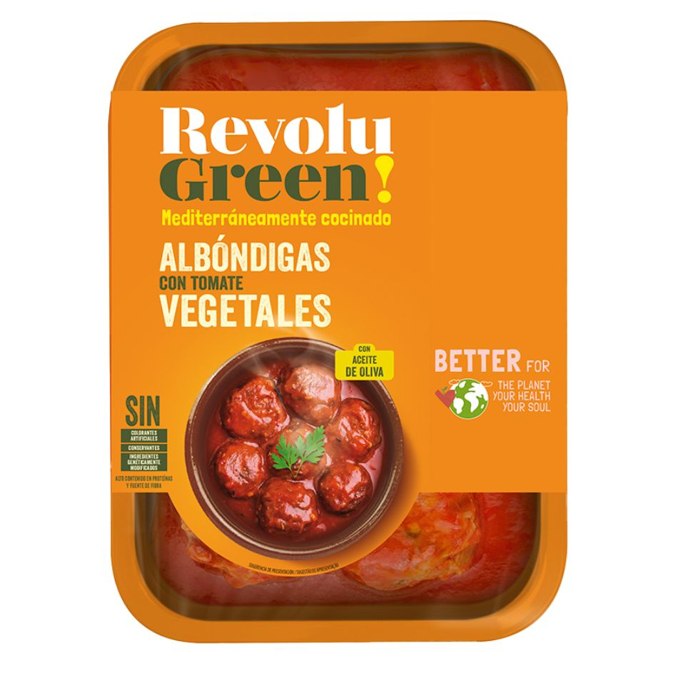 Albóndigas con tomate Vegetales 250gr Revolu Green