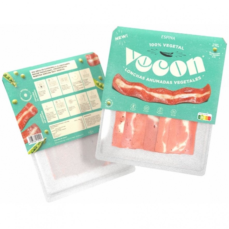 Vecon Bacon Vegetal en Lonchas Ahumado 150gr Espina Verd
