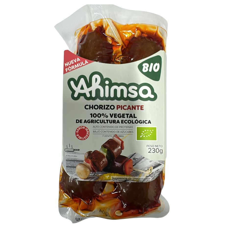 Chorizo Picante Vegano Bio 230gr Ahimsa