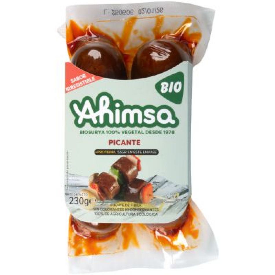 Chorizo Picante Vegano Bio 230gr Ahimsa