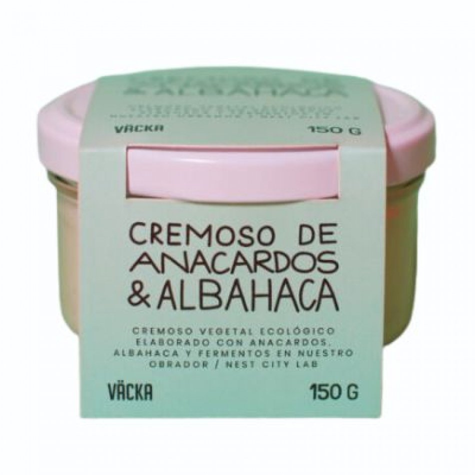 Queso Vegano Cremoso Anacardos y Albahaca 150gr Väcka