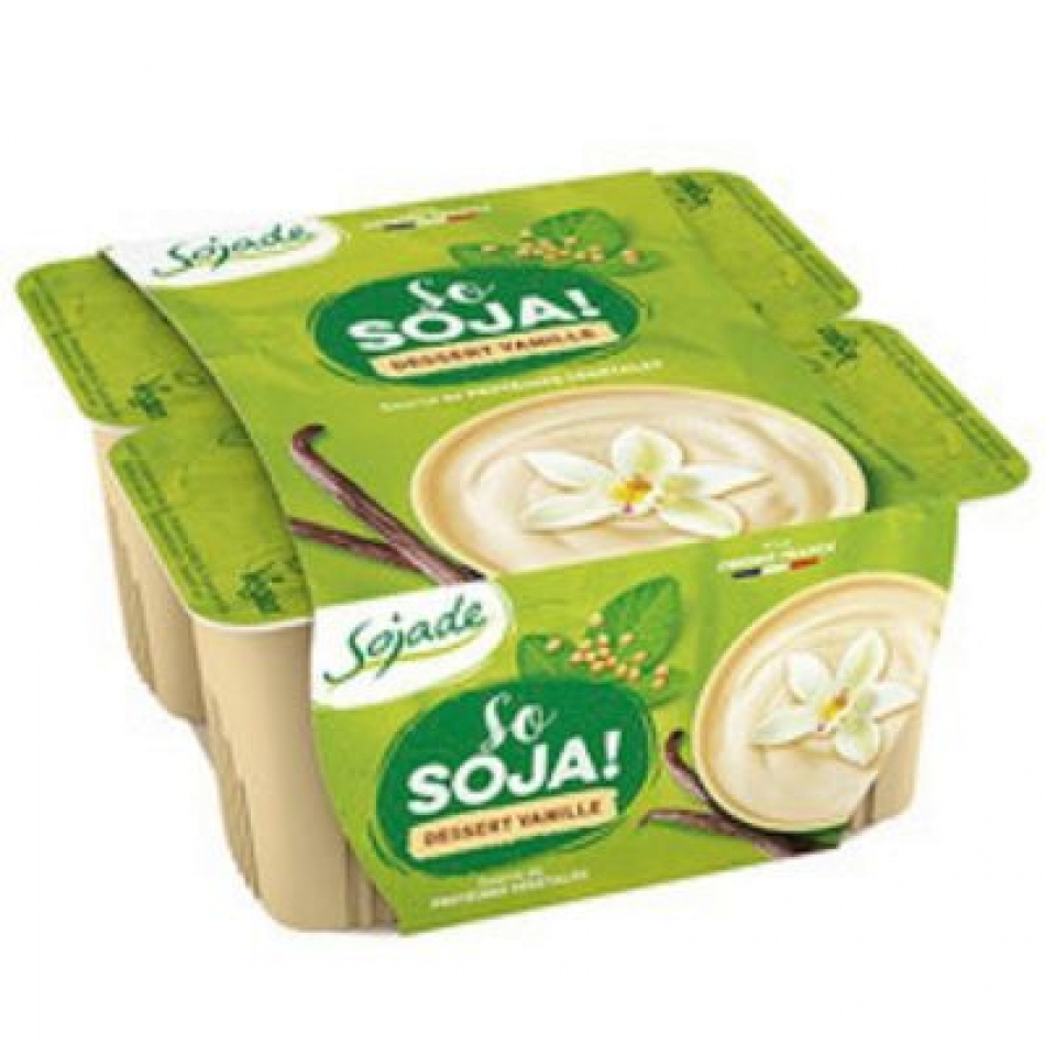 Yogur vegano de Soja con Vainilla Bio 4x100gr Sojade