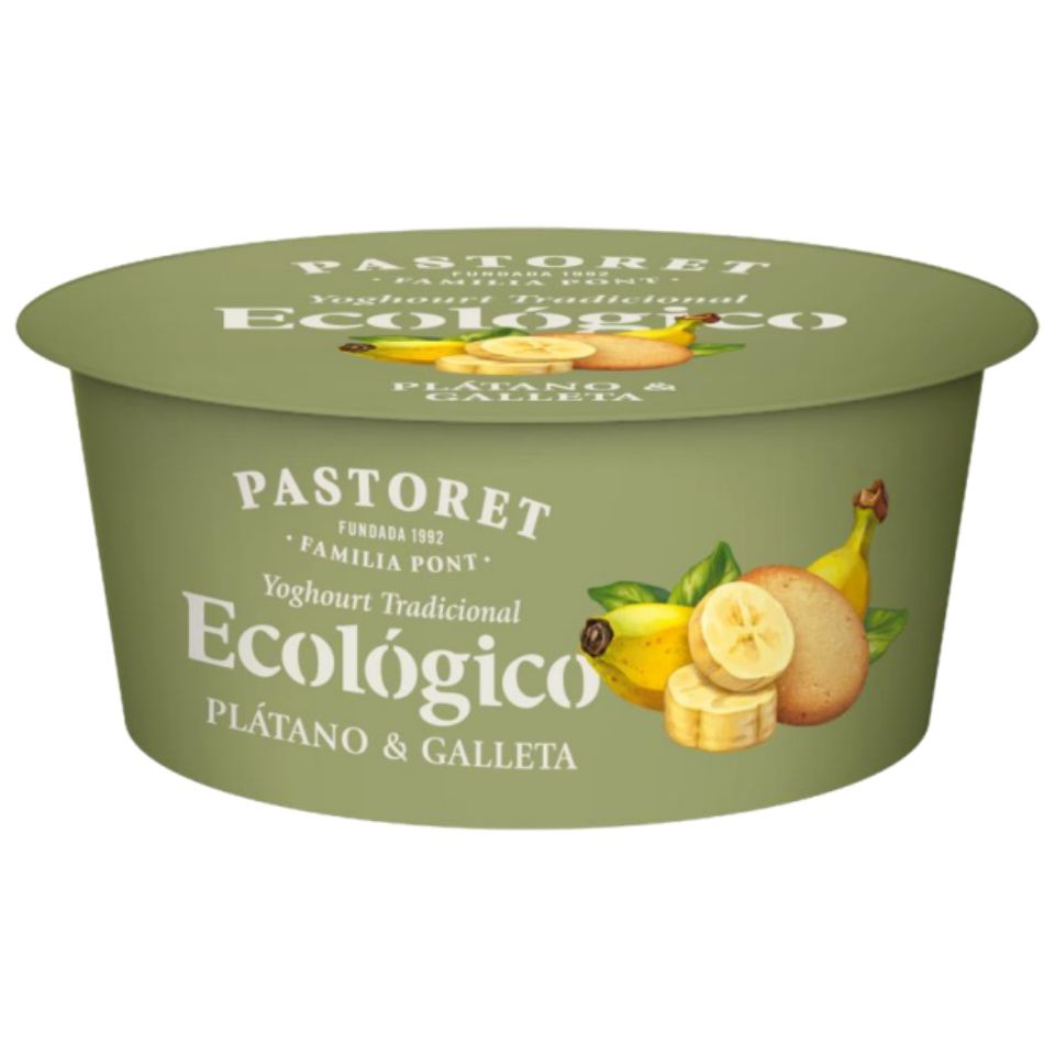 Yogur Platano Galleta Eco 125gr Pastoret