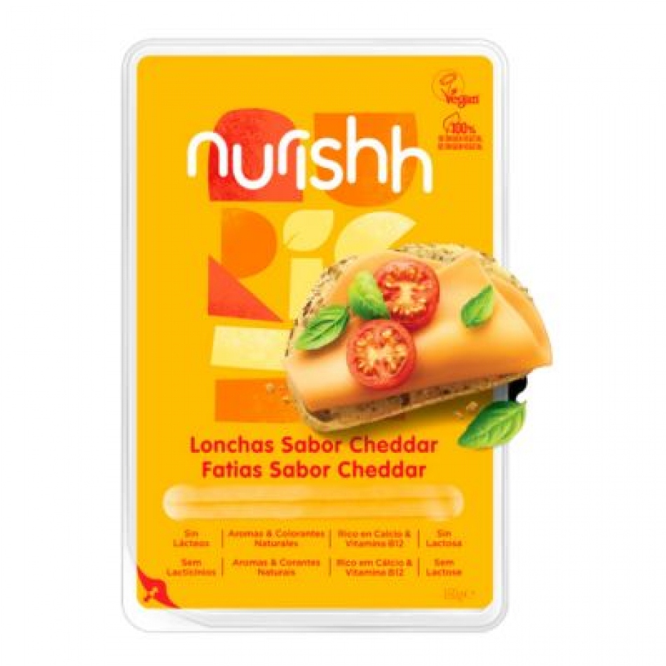 Queso vegano en Lonchas sabor Cheddar 160g Nurishh