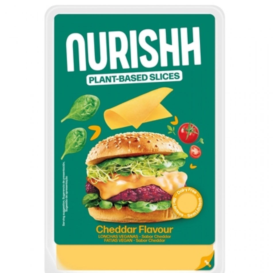 Queso vegano en Lonchas sabor Cheddar 160g Nurishh