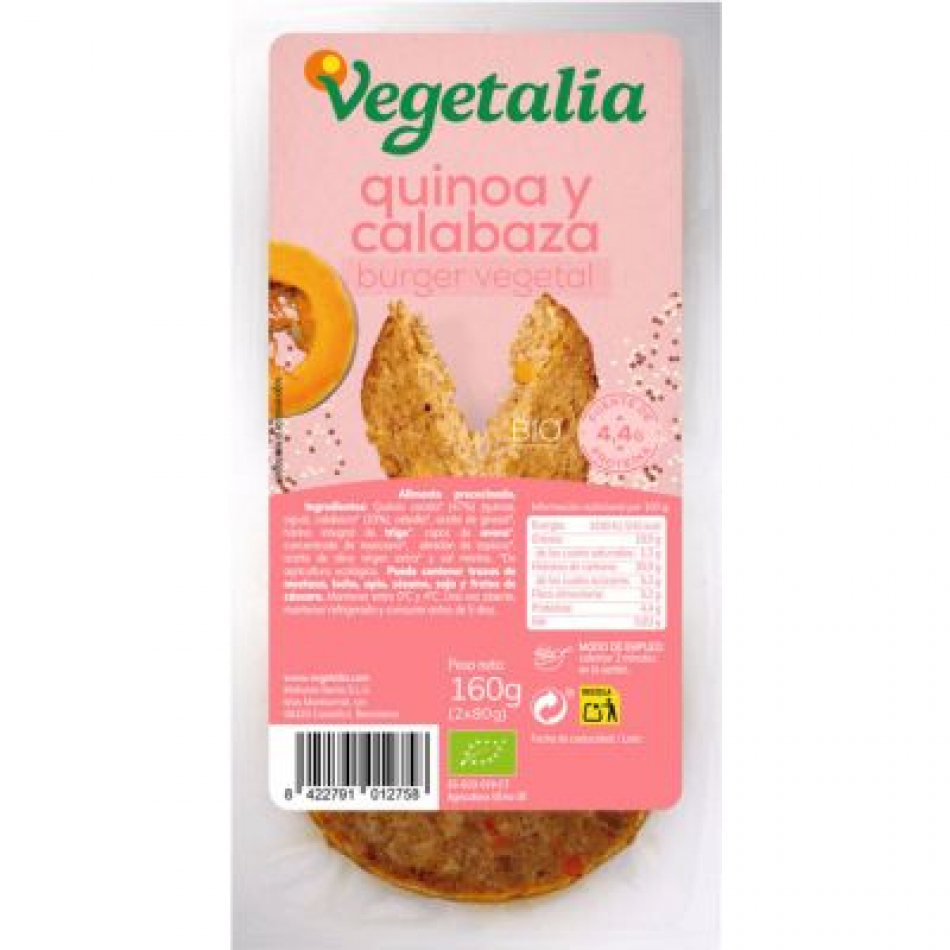Vegeburger de Quinoa y Calabaza Bio 2x80gr Vegetalia