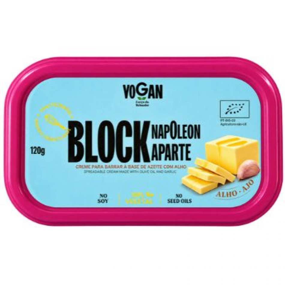 Mantequilla vegana con Ajo Napoleon Blockaparte Eco 120gr Yogan Creamery